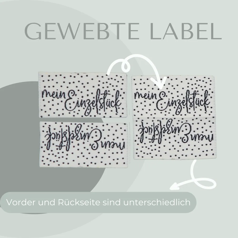 mein Einzelstück Web Label gewebt Eigenproduktion