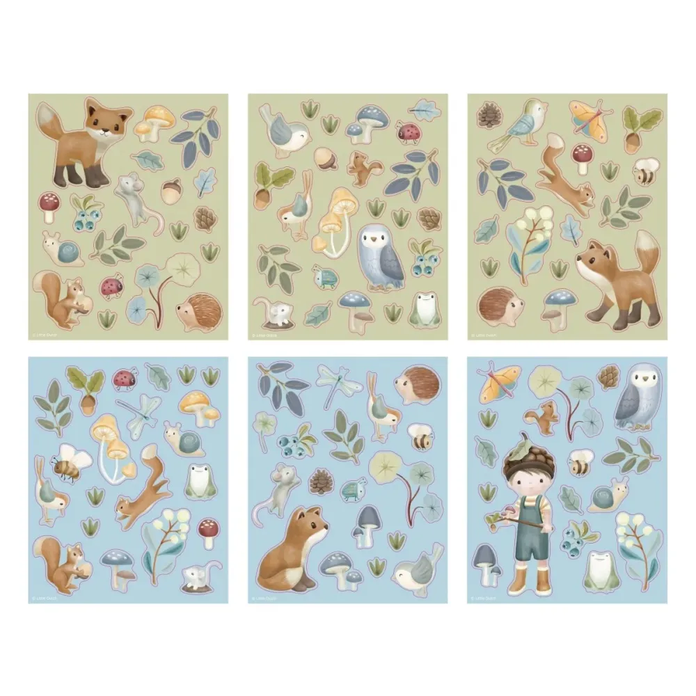 Little Dutch Aufkleber „Forest Friends“ – Set mit 6 Bögen