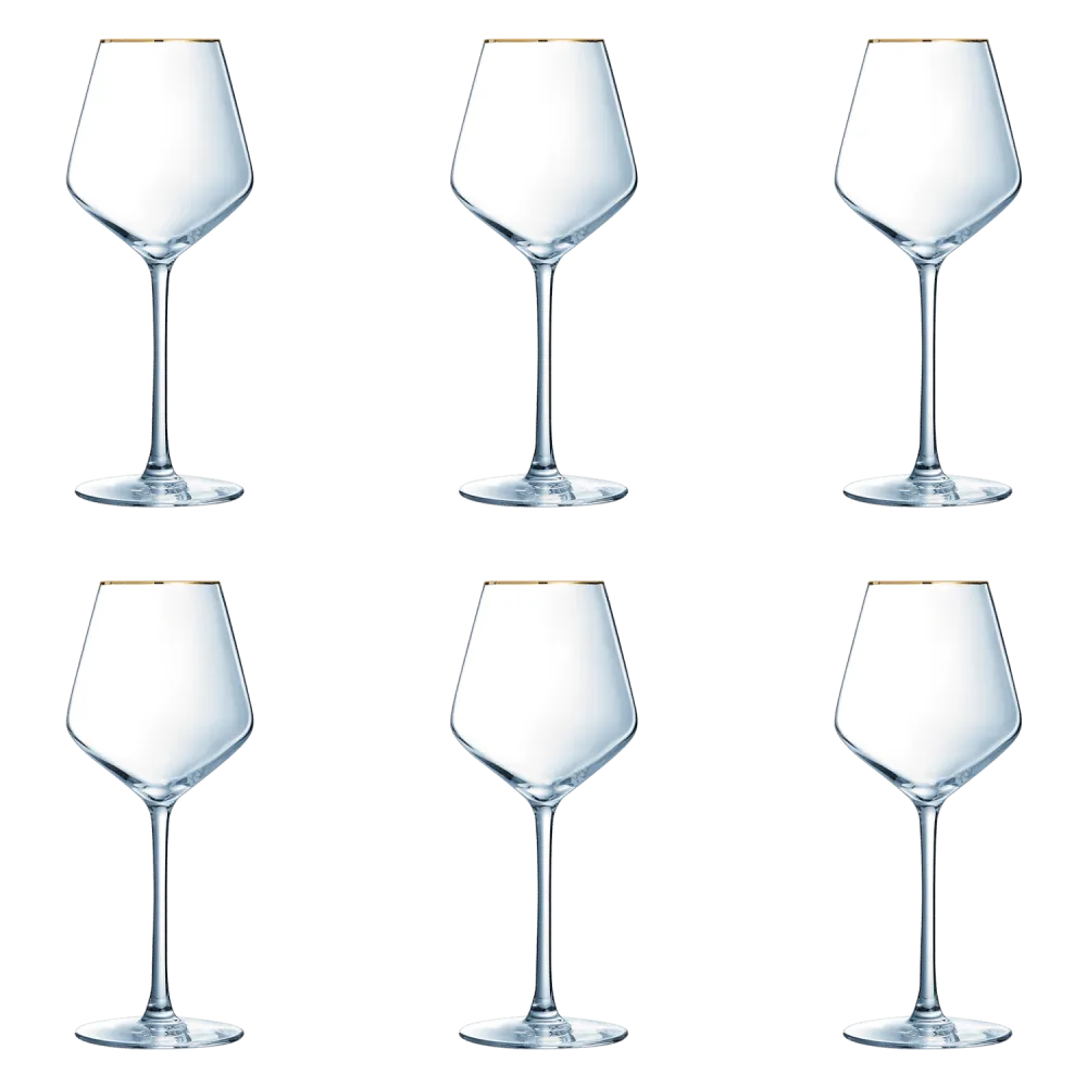 Eclat Ultime Weinglas 38 cl Goldrand - 4 Stück