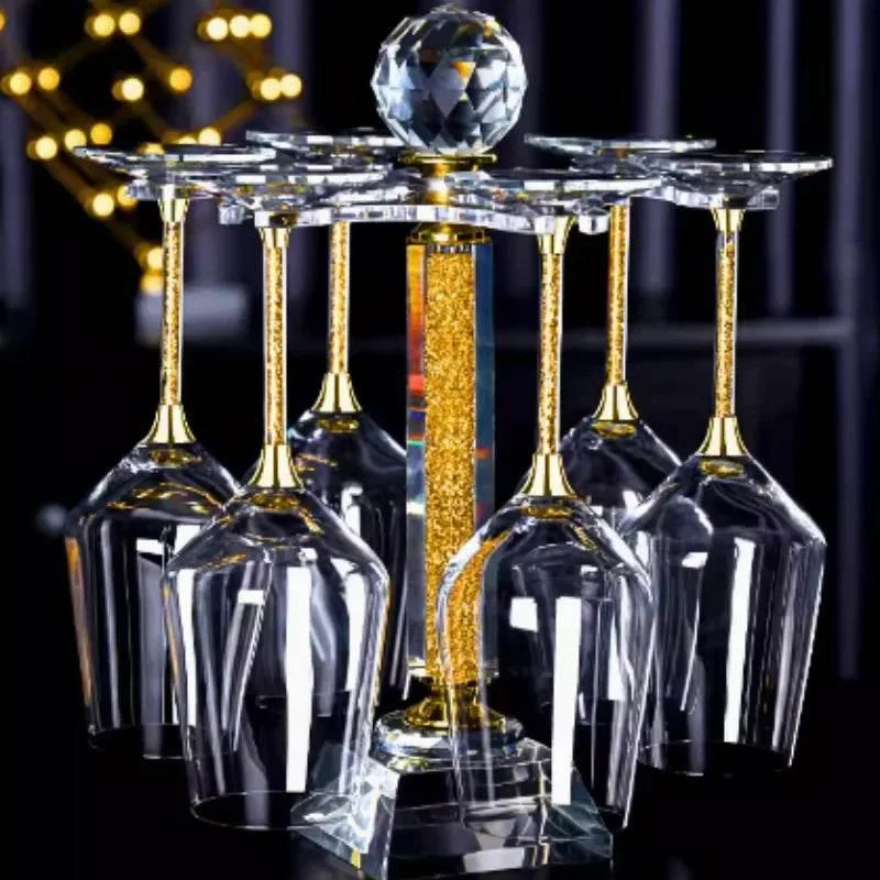 Luxuriöses Gold Kristallglas Weinglas Set (2 Stück)
