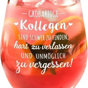 Weinglas Abschiedsgeschenk Kollegen Lustige Kollege