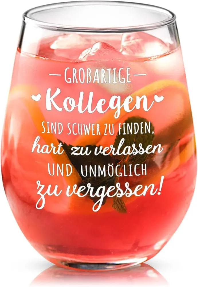 Weinglas Abschiedsgeschenk Kollegen Lustige Kollege