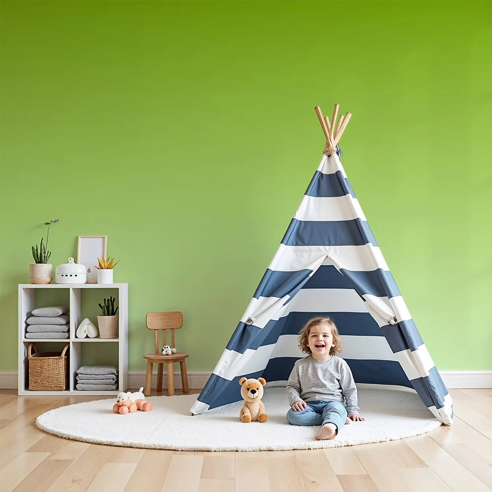 Babyzimmer Tapete | Sanfte Smaragdgrün