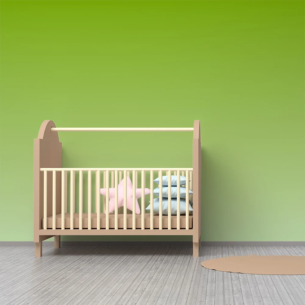 Babyzimmer Tapete | Sanfte Smaragdgrün