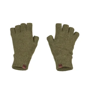 Back On Track Half Finger Gloves Olive L/XL