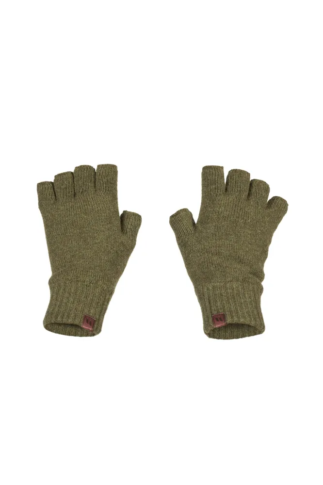 Back On Track Half Finger Gloves Olive L/XL