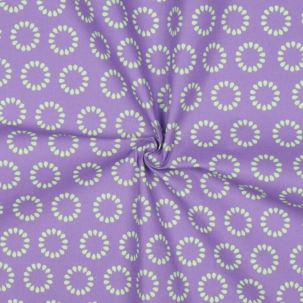 Beschichtete Baumwolle Circles lavender
