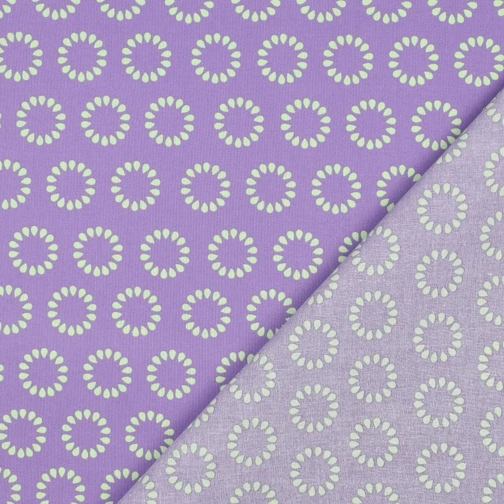 Beschichtete Baumwolle Circles lavender