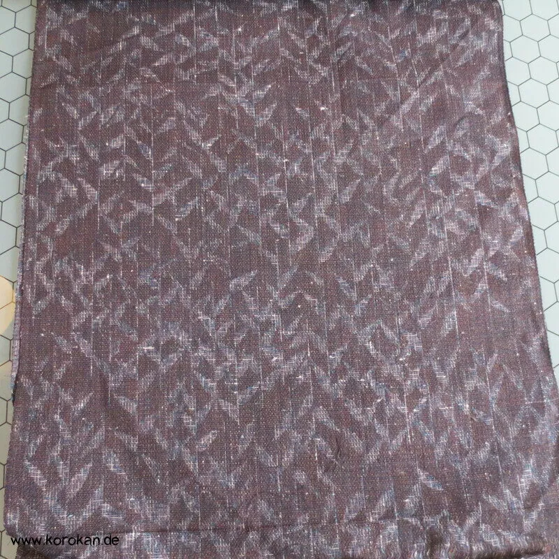 Blätter Seide / Wolle grobgewebter Kimono Jacquard