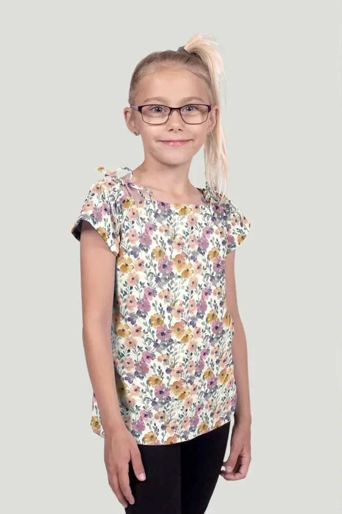Fairtrade Biojersey Blumen Wollweiss (GTOS)