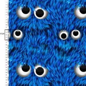 FrenchTerry Krümelmonster Blau XL Verkaufsbreite