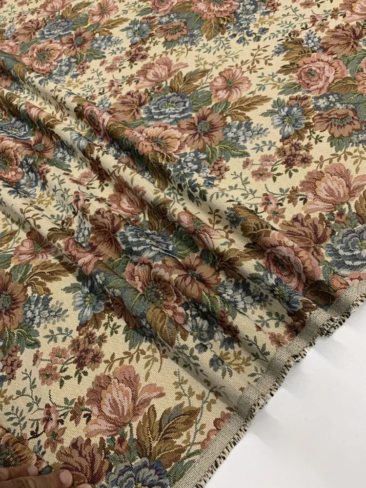 Gobelin Stoffe Antike Blumen