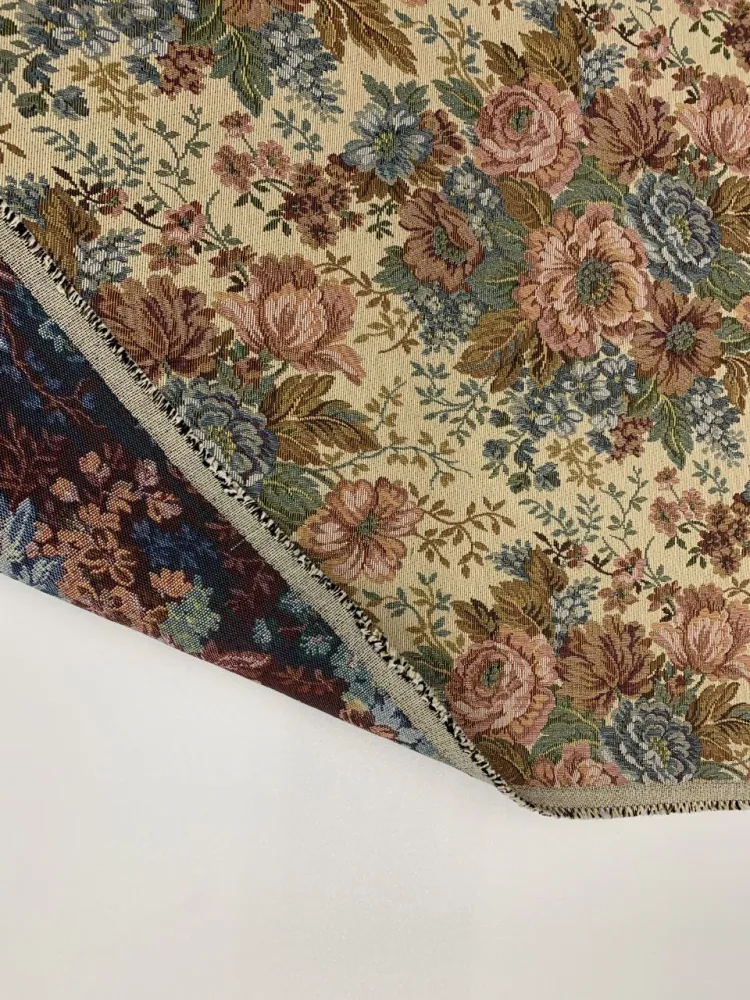 Gobelin Stoffe Antike Blumen