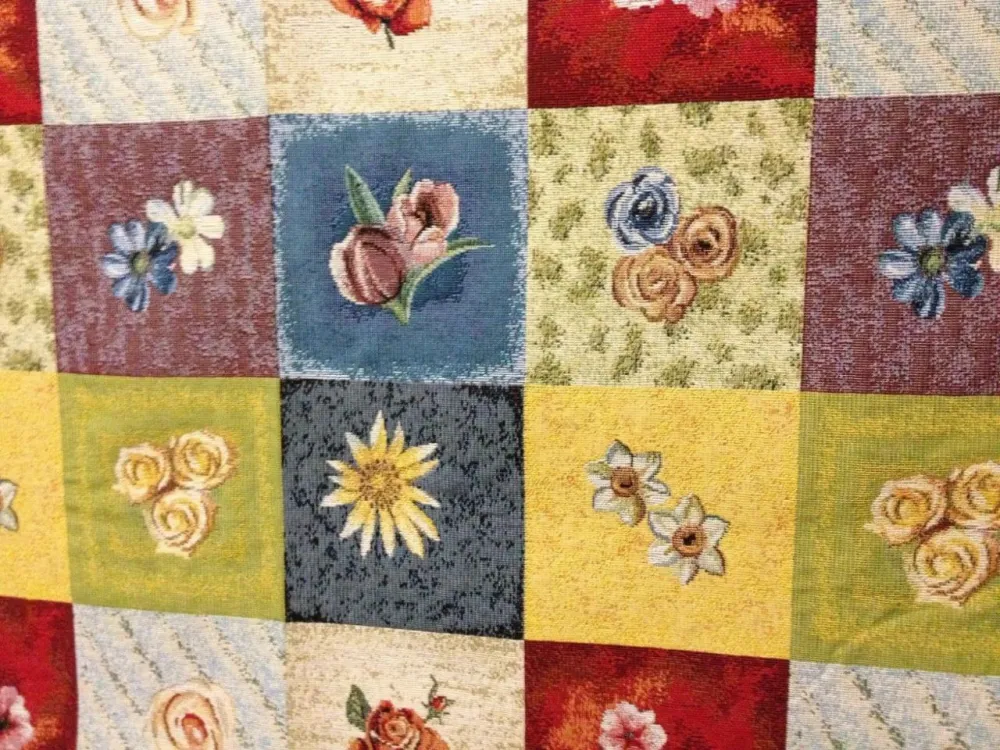 Gobelin Stoffe Blumenmuster
