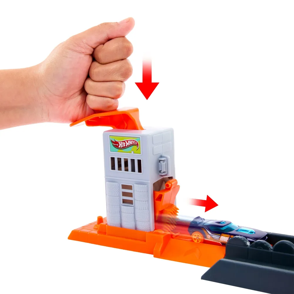 Hot Wheels City-Spielset „Gigantischer Gorilla-Angriff“ Und Spielzeugauto, Mehrere Spielmöglichkeiten, Track-Schnellstecks...