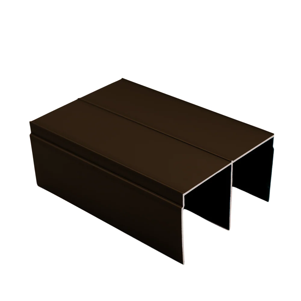 Jahreszeiten-Bettwäsche dupliziert Top Aluminum Track 560cm - Cognac Anodisé