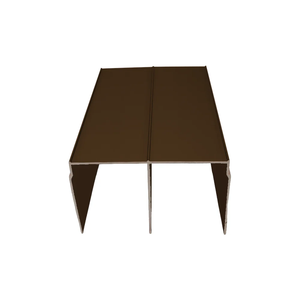 Jahreszeiten-Bettwäsche dupliziert Top Aluminum Track 560cm - Cognac Anodisé