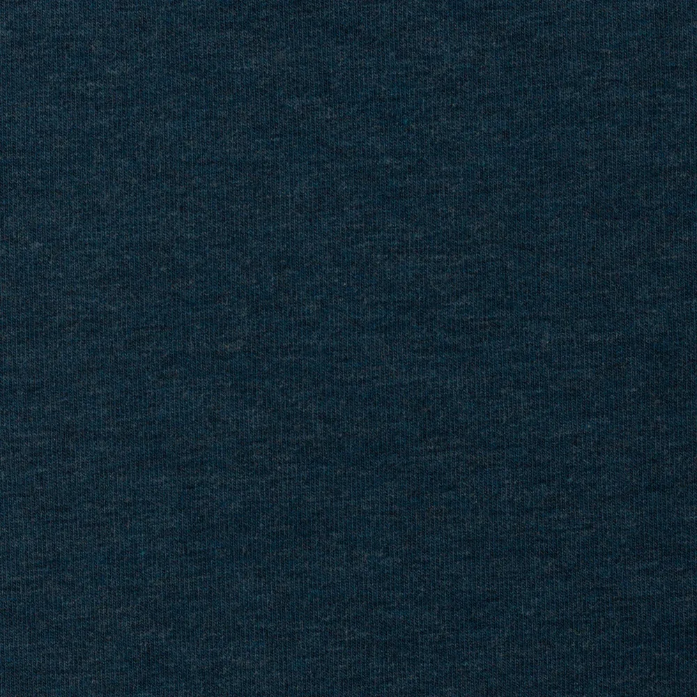 Jerseystoff | uni | melange | dark petrol