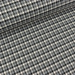 Leichter Jacquard Aneska Minihoundstooth schwarz-grau