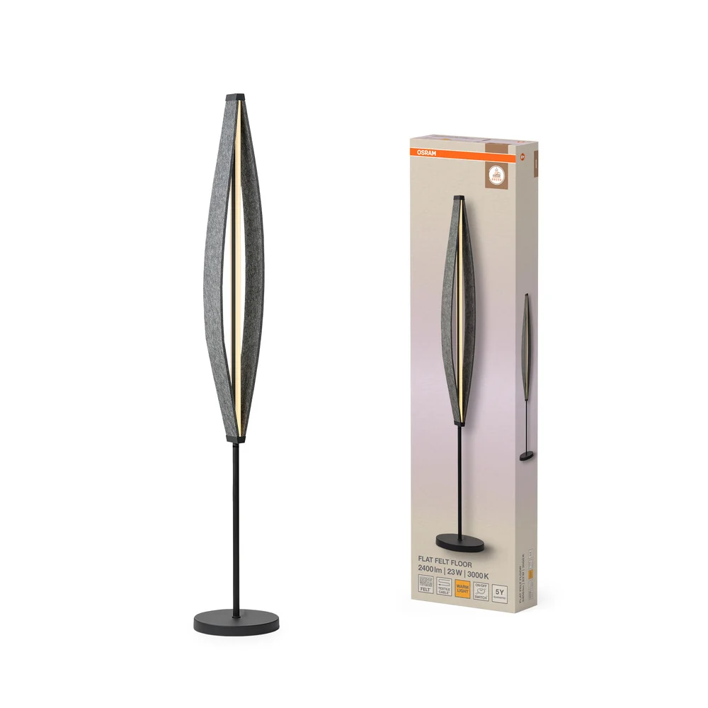 OSRAM DECOR Flat Felt Stehleuchte 23W 830 Dunkelgrau