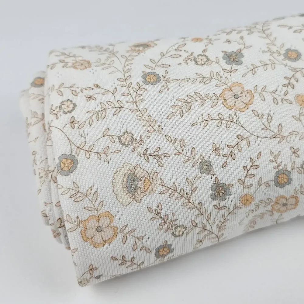 Pointelle Büten und Blätter | Family Fabrics