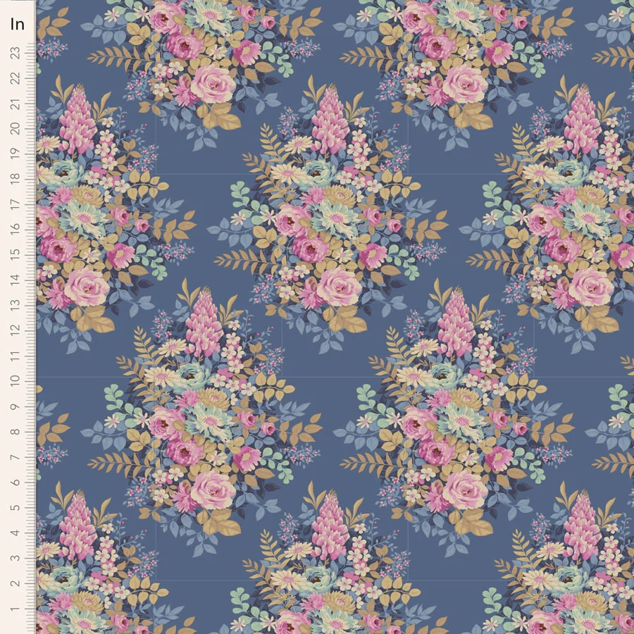 TILDA Stoff CHIC ESCAPE, Whimseyflower Blue