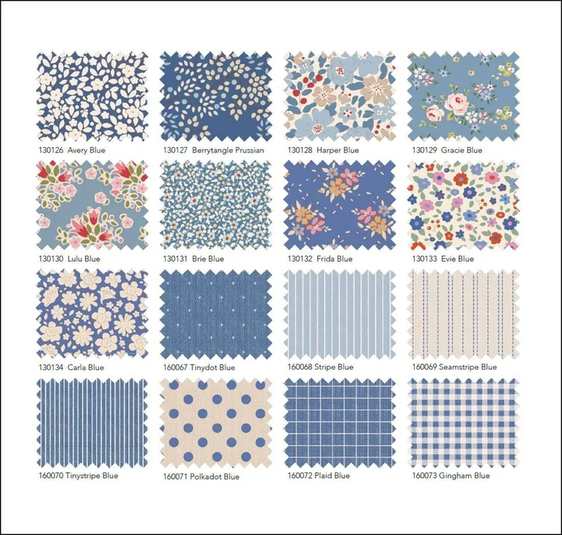 TILDA Stoff CREATING MEMORIES, Carla Blue