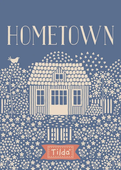 TILDA Stoff HOMETOWN, Applegarden Blue
