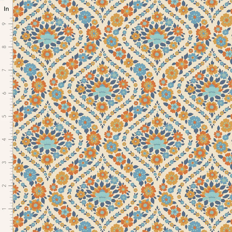 TILDA Stoff WALLFLOWER, Bianca Blue