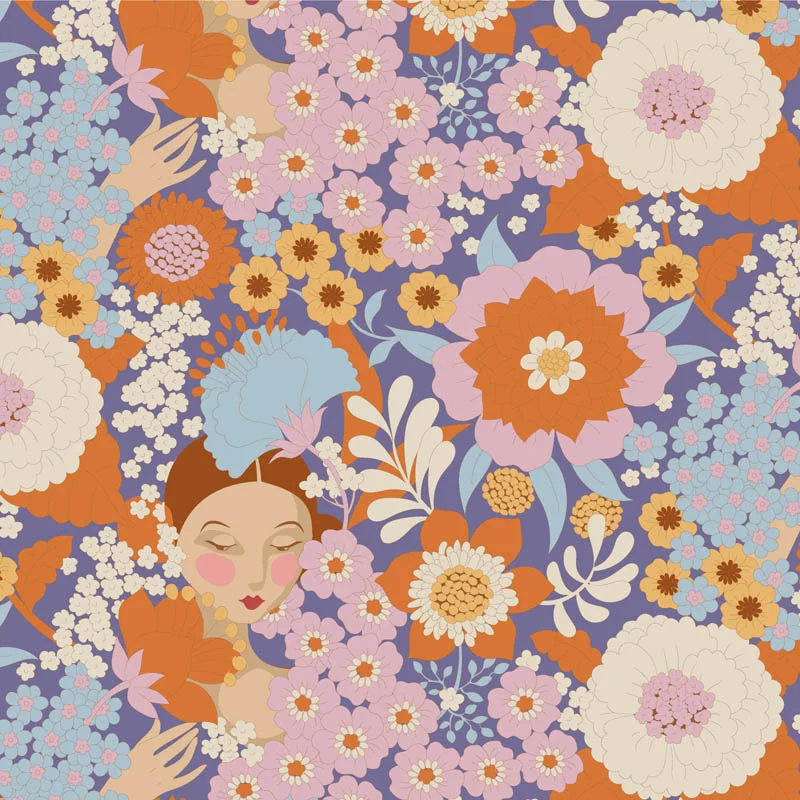TILDA Stoff WALLFLOWER, Thristle