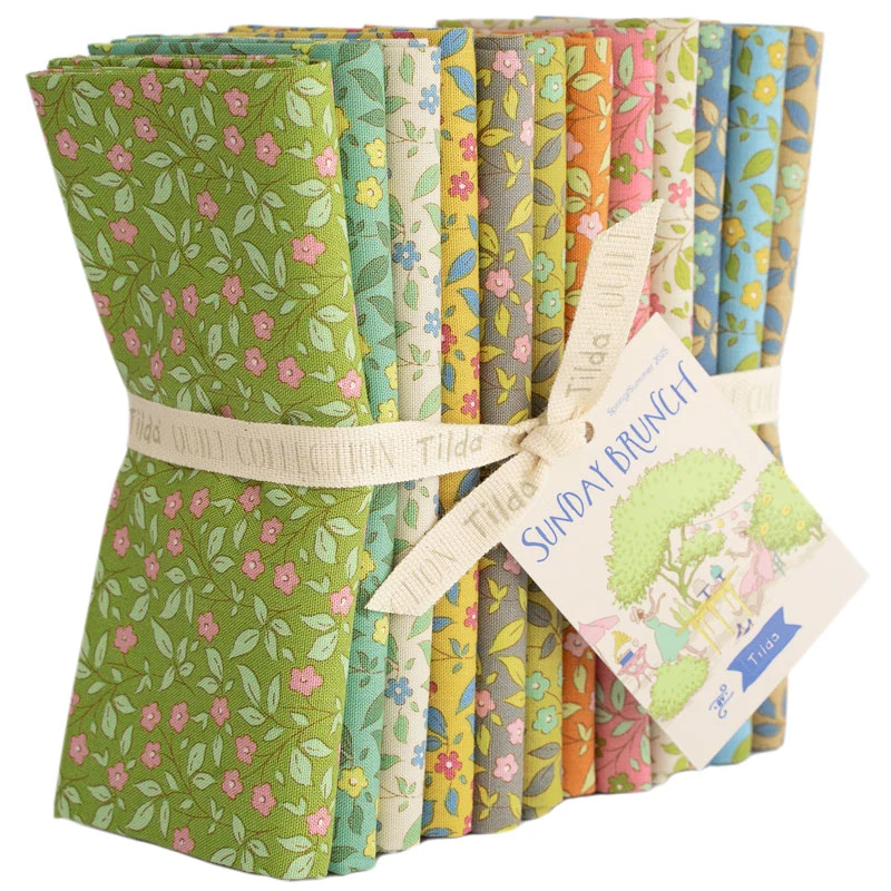 TILDA Stoffe, Stoffpaket SUNDAY BRUNCH, Fat Quarter Bundle Tipsy