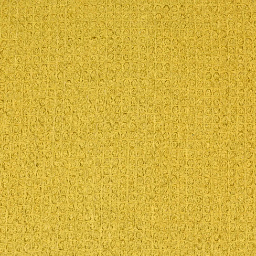 Waffelpiqué Stoff Uni Senfgelb