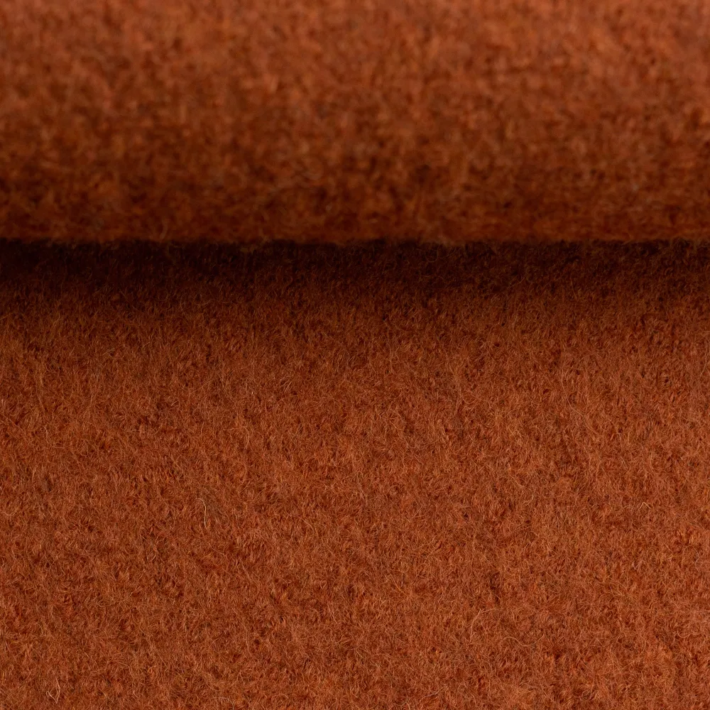 Walkstoff | Kochwolle | melange | Terracotta