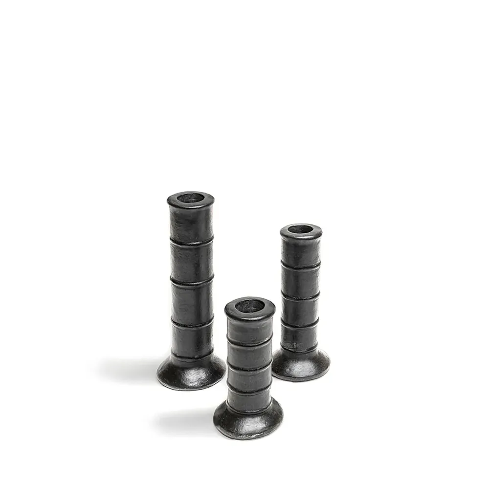 3-Set Kerzenständer "TERRACOTTA FUME PATINE"