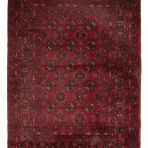Afghan Teppich - 118 x 57 cm - dunkelrot