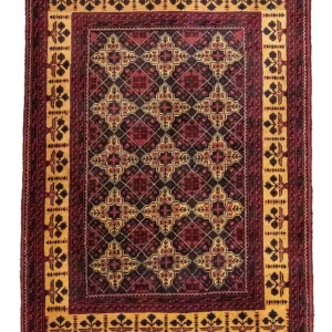 Afghan Teppich 143 x 105 cm - rot