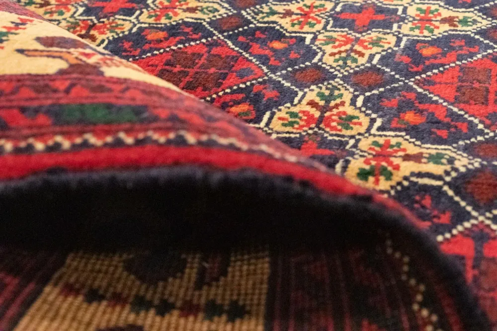 Afghan Teppich 143 x 105 cm - rot