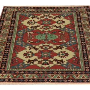 Afghan Teppich 145 x 135 cm - rot