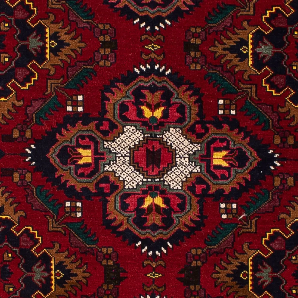 Afghan Teppich 145 x 93 cm - dunkelrot