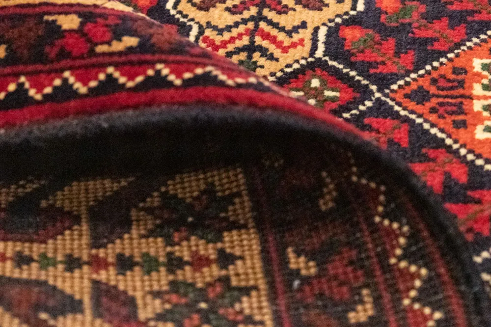 Afghan Teppich 150 x 100 cm - gelb