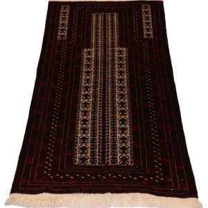 Afghan Teppich 150 x 95 cm - dunkelrot
