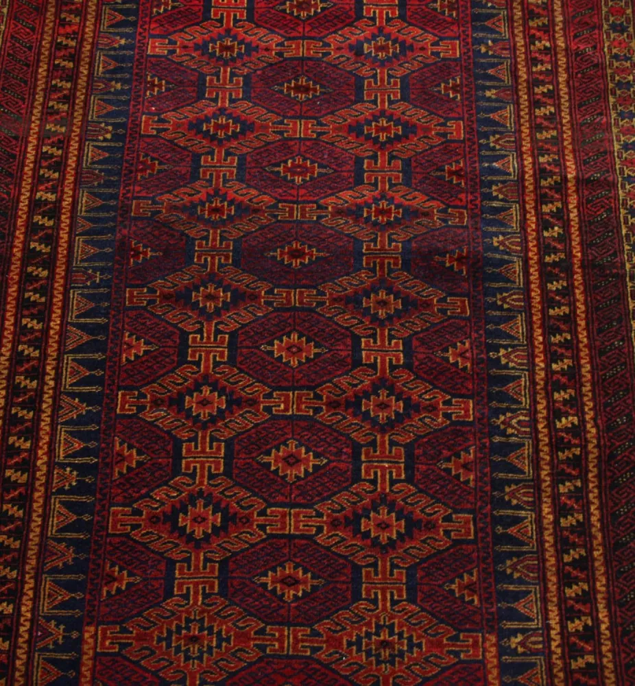 Afghan Teppich 152 x 95 cm - rot