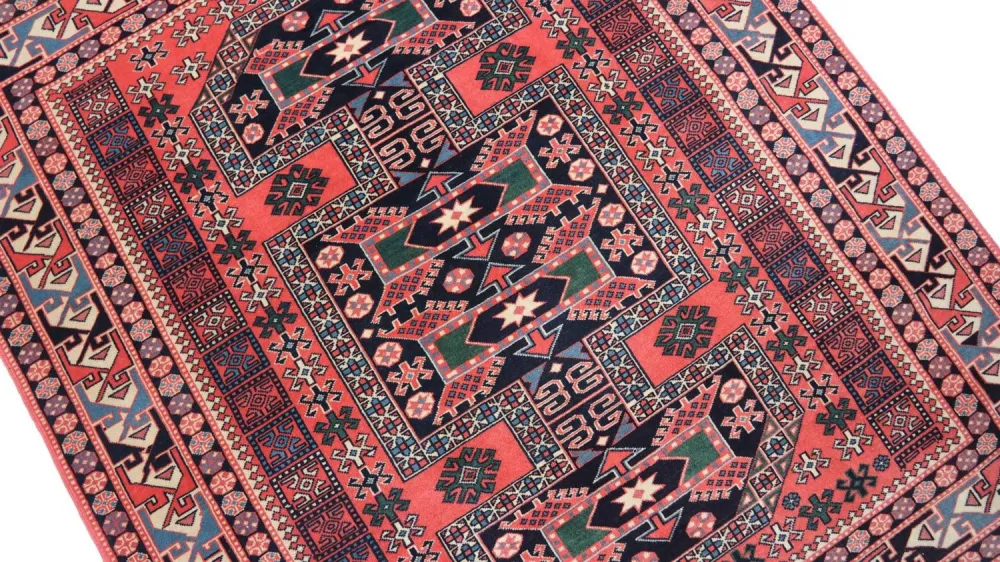 Afghan Teppich 153 x 134 cm - rot