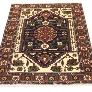 Afghan Teppich 182 x 129 cm - dunkelblau