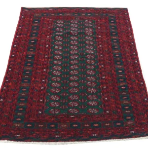 Afghan Teppich 189 x 124 cm - dunkelrot
