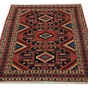 Afghan Teppich 190 x 140 cm - rot