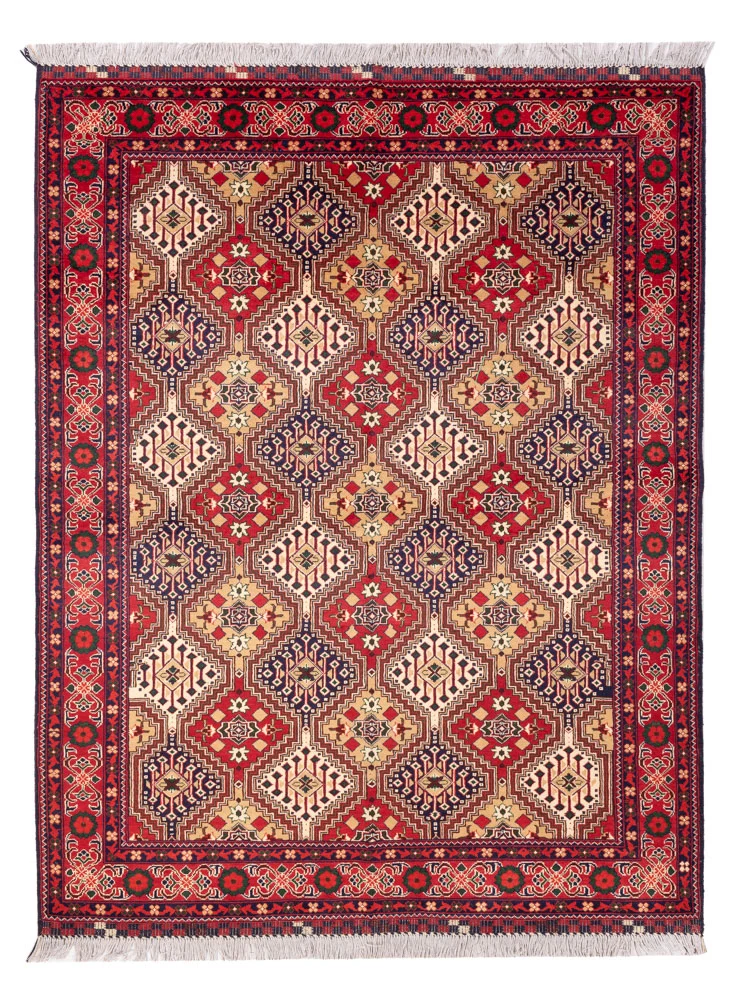 Afghan Teppich - 198 x 152 cm - mehrfarbig
