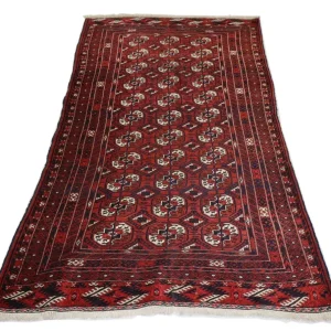 Afghan Teppich 229 x 123 cm - dunkelrot
