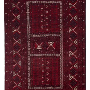 Afghan Teppich - 240 x 153 cm - dunkelrot