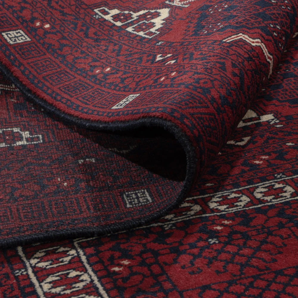 Afghan Teppich - 240 x 153 cm - dunkelrot